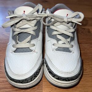 Jordan Kids White and Gray Sneakers